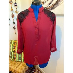 Maurices Lace 3/4 Sleeve Blouse